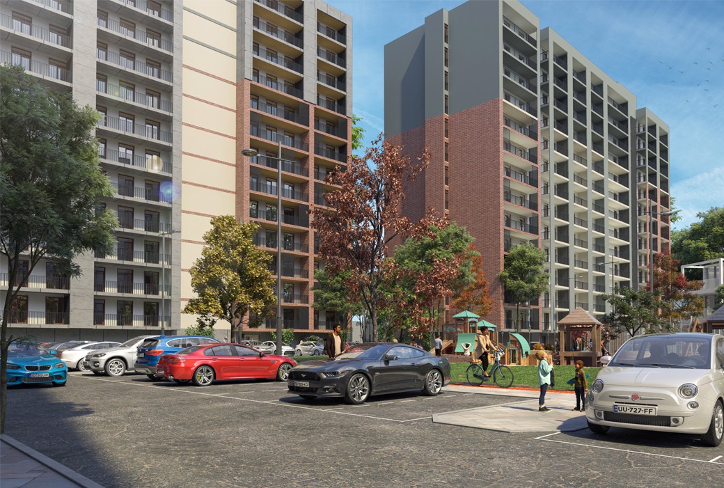 Apartments in Tbilisi with Terrace and Common Areas