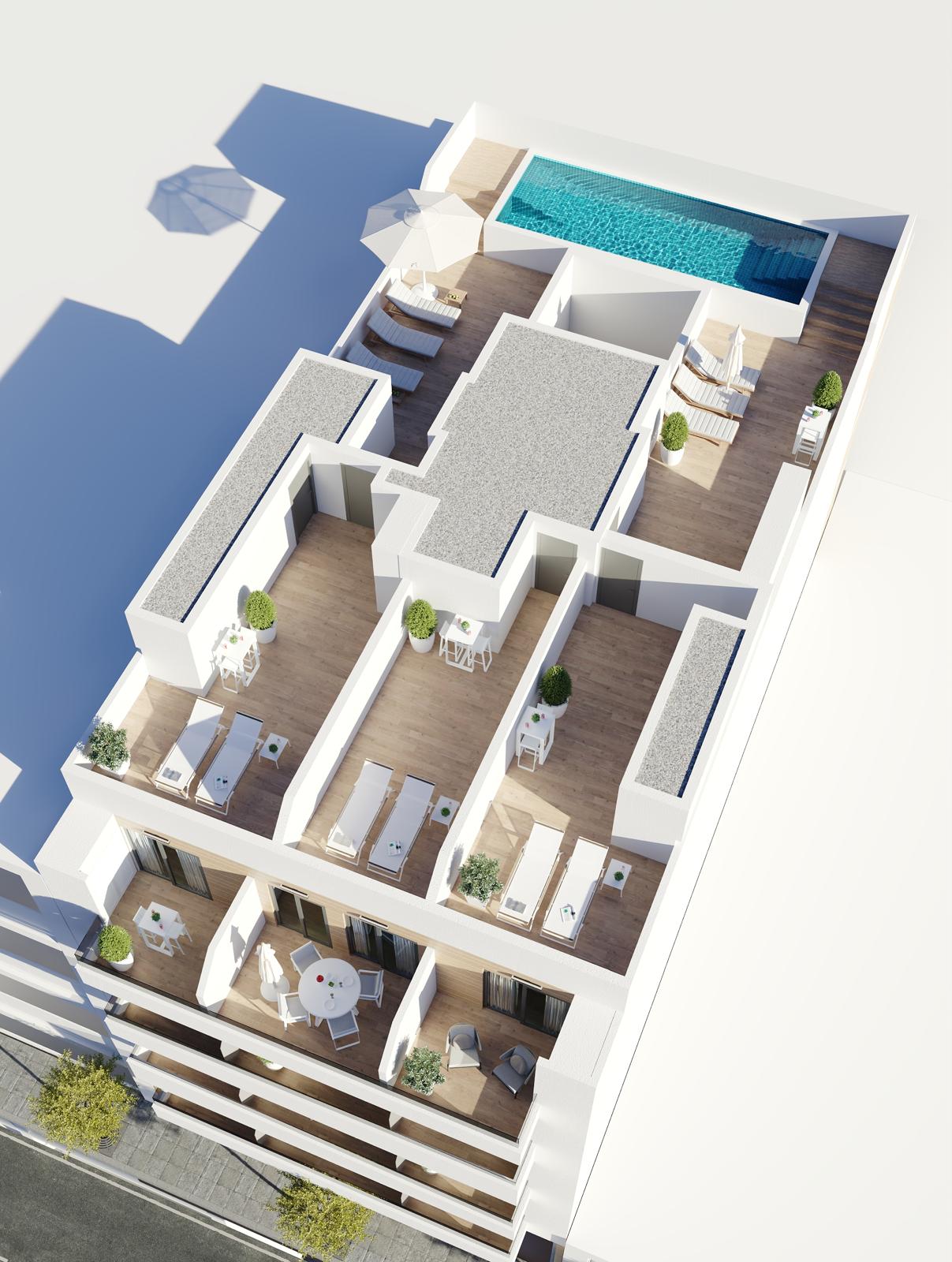 1 slaapkamer penthouse in Torrevieja