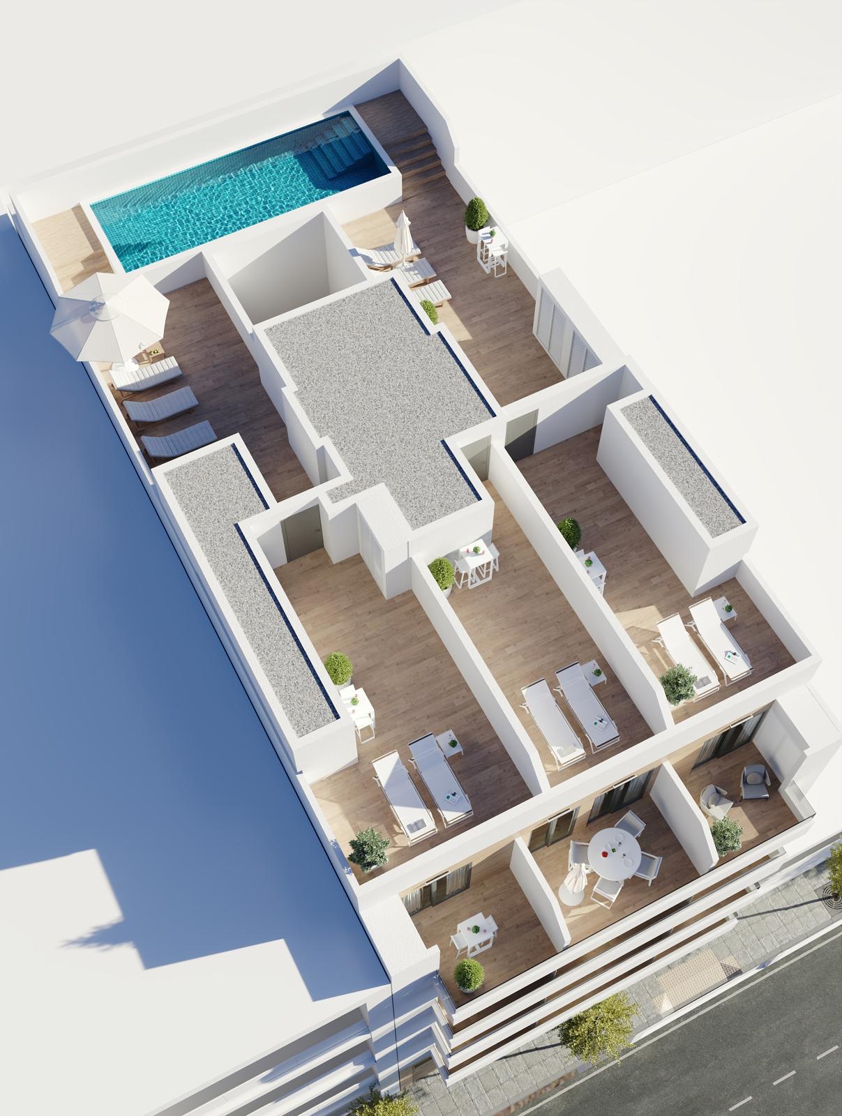1 slaapkamer penthouse in Torrevieja