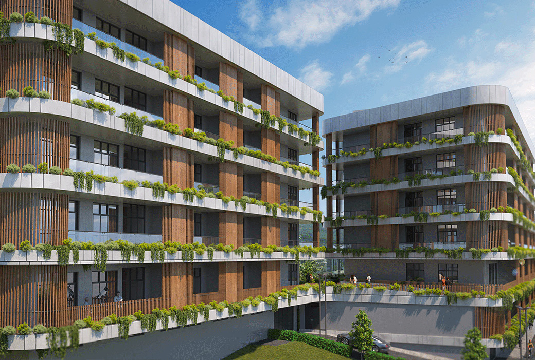 Apartments in Tbilisi with Terraces and Common Areas