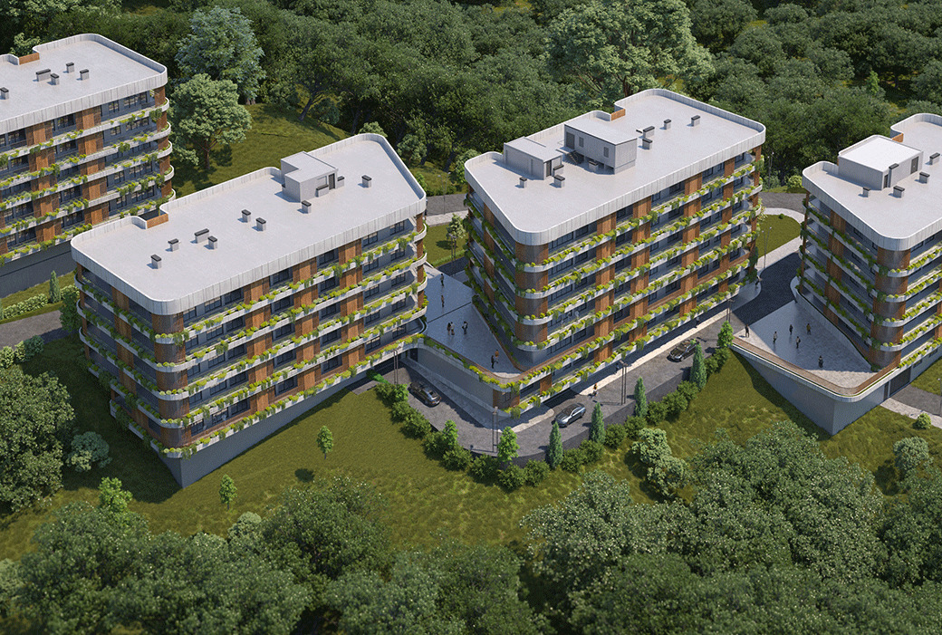Apartments in Tbilisi with Terraces and Common Areas