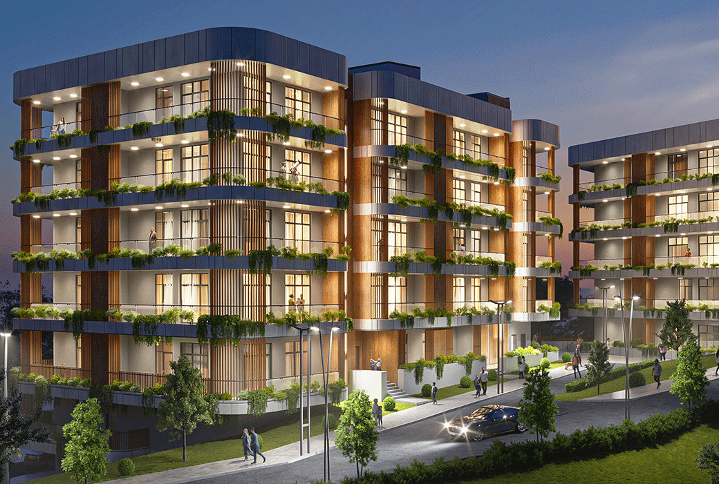 Apartments in Tbilisi with Terraces and Common Areas