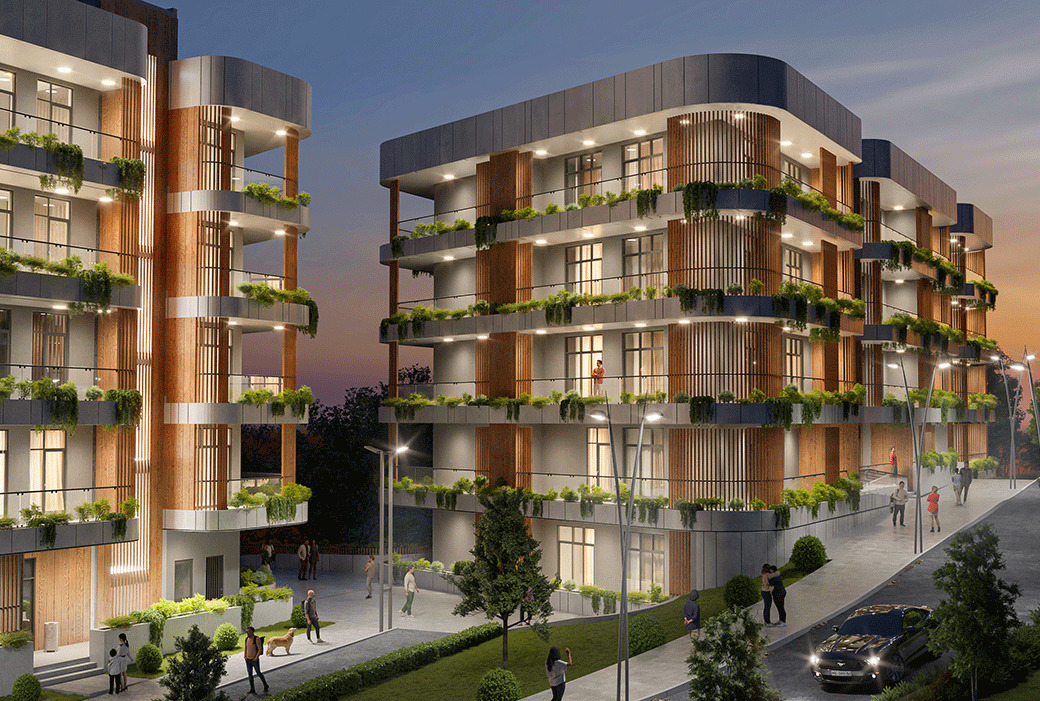 Apartments in Tbilisi with Terraces and Common Areas
