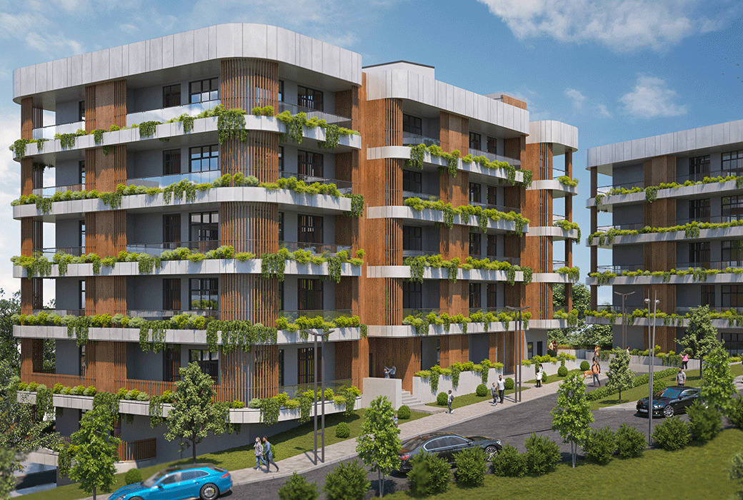 Apartments in Tbilisi with Terraces and Common Areas