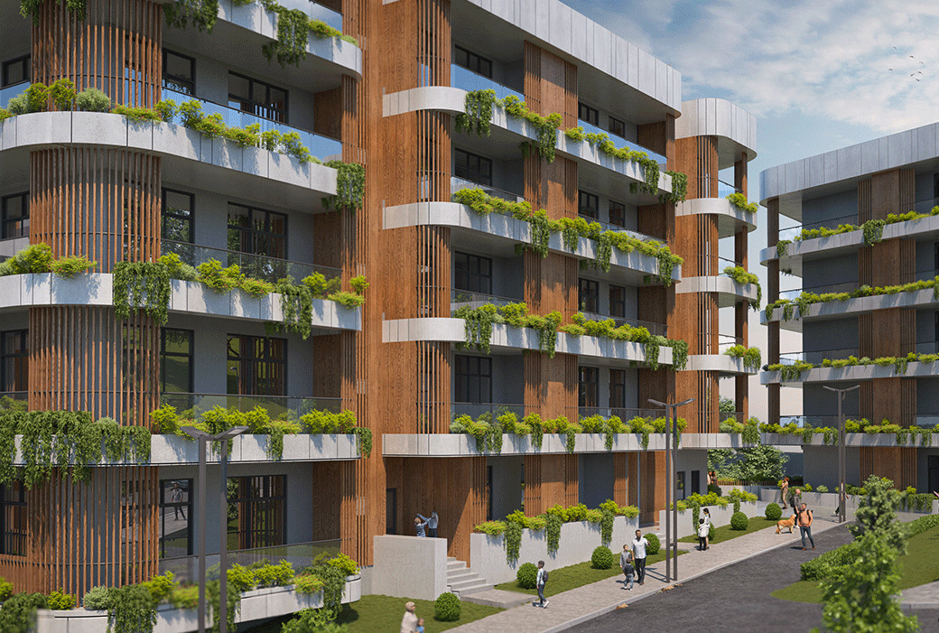 Apartments in Tbilisi with Terraces and Common Areas