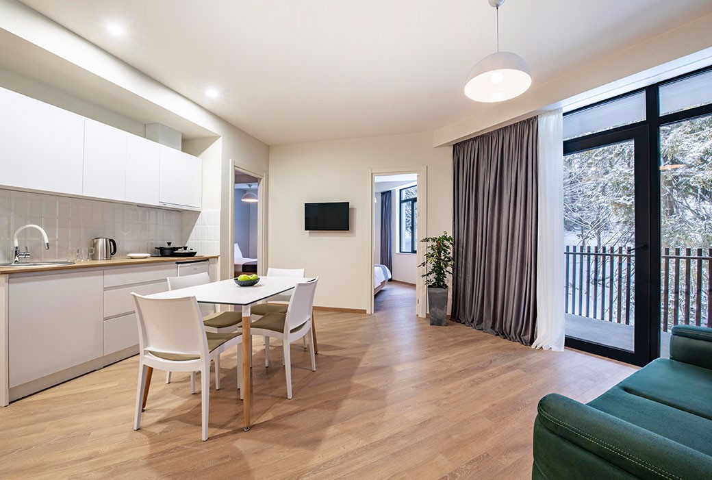 Apartments in Bakuriani with Terraces and Common Areas